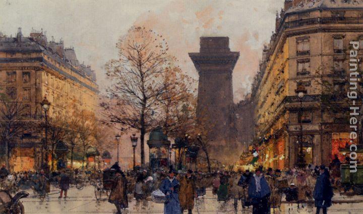 Eugene Galien-Laloue Les Grands Boulevards A Paris